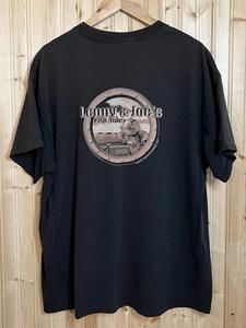 Vintage 2001 Lenny & Joes Fish Tale Shirt Feeding Frenzy Faded Black Delta sz XL